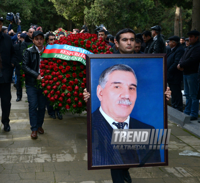 Farewell ceremony for people’s poet Zalimkhan Yagub.  Baku. Azerbaijan, 11 Jan. 2016